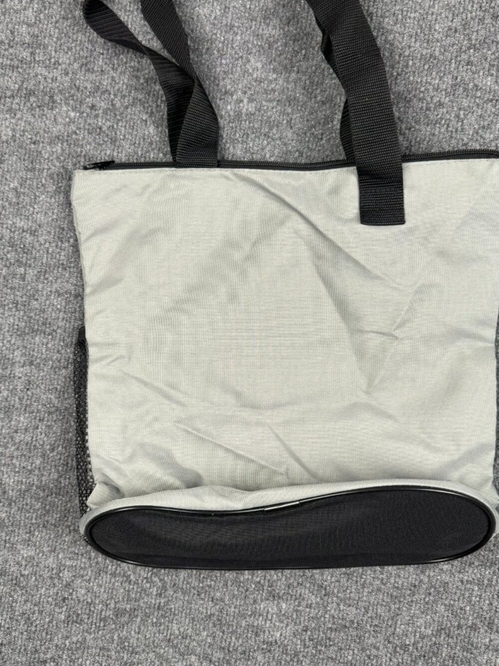 Unisex Alcon "See Brilliantly" Black and Grey Zip Tote Bag - Picture 2 of 10